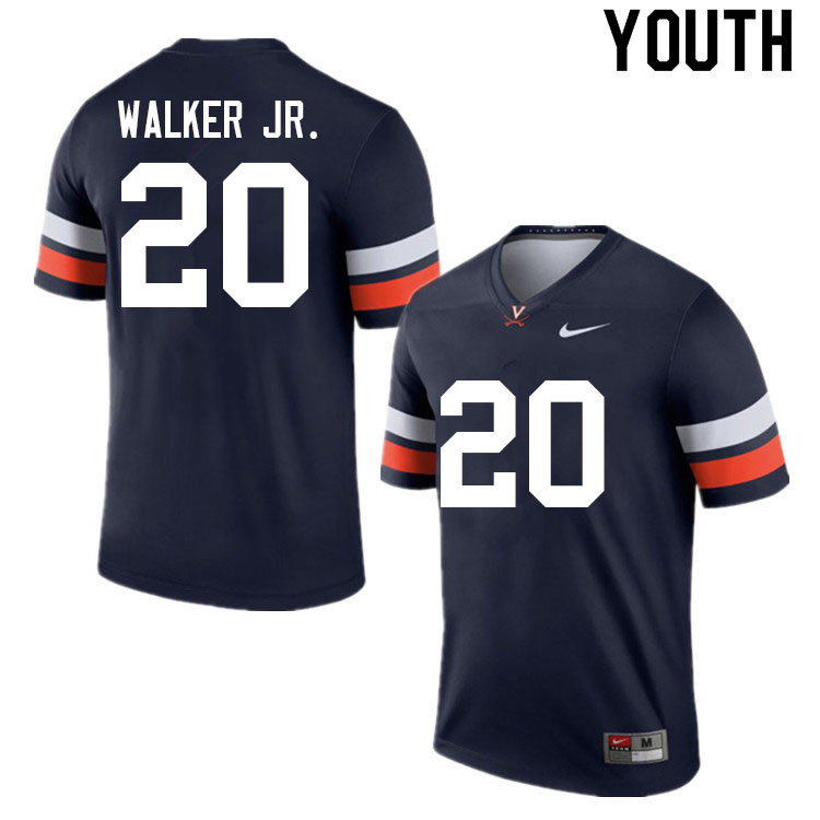 Youth #20 Ronnie Walker Jr. Virginia Cavaliers College Football Jerseys Sale-Navy